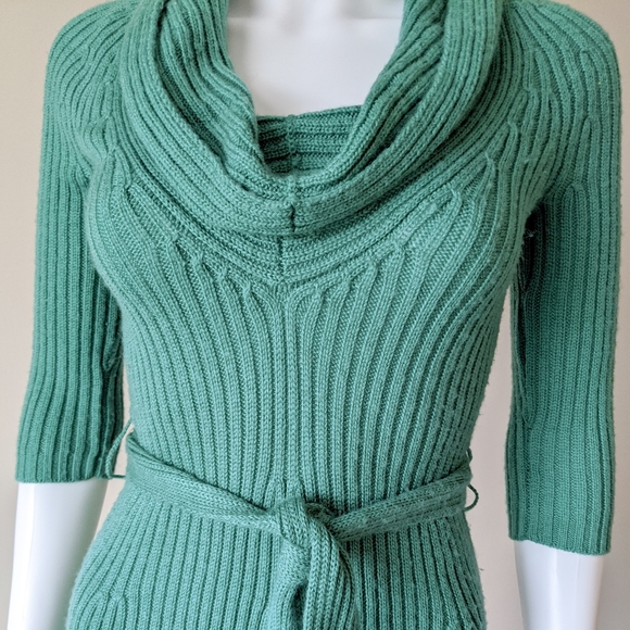 Bebe Sweater Dress with Tie - Picture 4 of 6